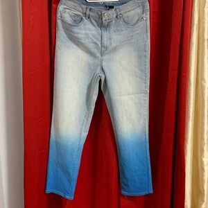 DG2 by Diane Gilman Blue Ombre Boot Cut Jeans